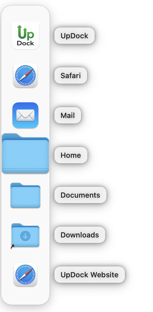 Example UpDock mini-dock